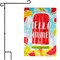 G128 Combo Pack: Garden Flag Stand Black 36 in x 16 in & Garden Flag Summer Decoration Watermelon Popsicle 12"x18" Double-Sided Blockout Fabric